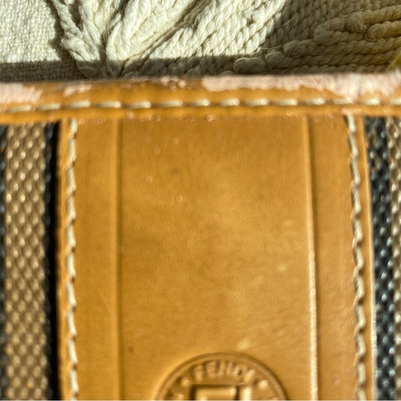 VINTAGE FENDI Striped Crossbody Bag 7”x9” With Dust Bag. FREE SHIPPING - Picture 5 of 16